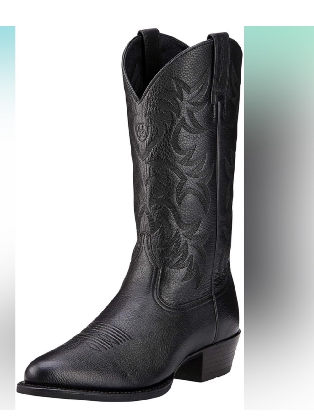 Ariat Heritage R Toe Western Boots Black Size 9EE